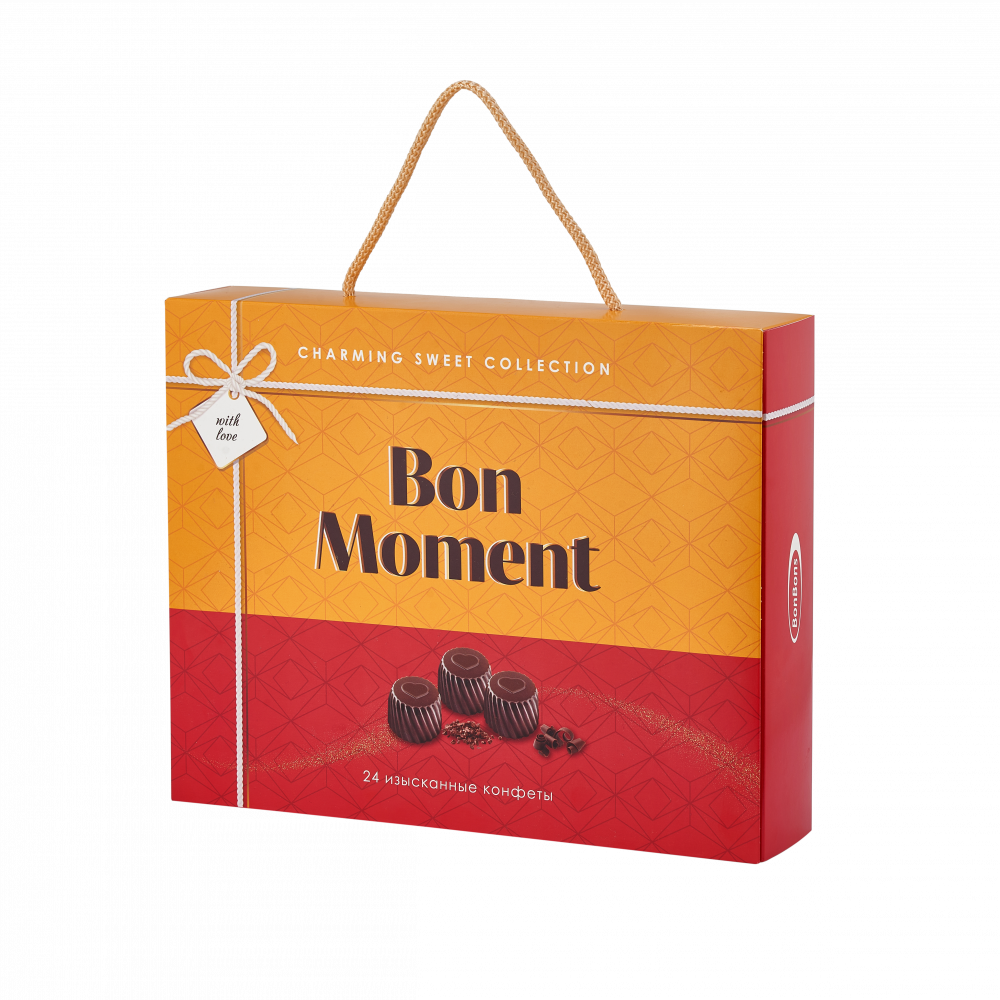 Набор конфет«Bon Moment » («Бон Момент») 0,38 кг красная коробка 