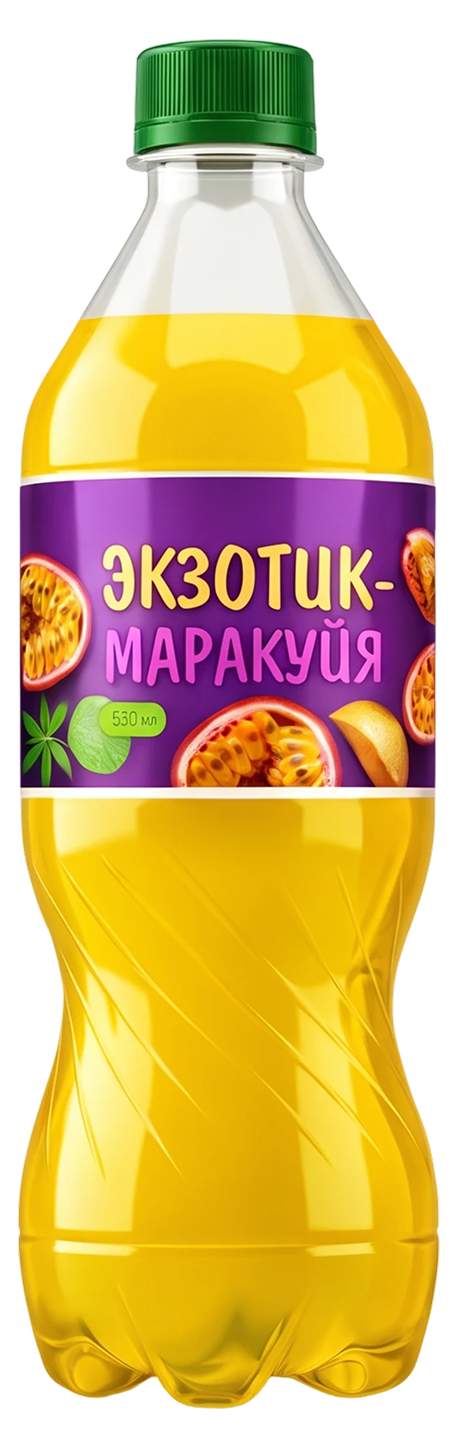 Напиток безалкогольный газированный непастеризованный на ароматах  «ЭКЗОТИК МАРАКУЙЯ» торговой марки "Белаква" 0,5 л
