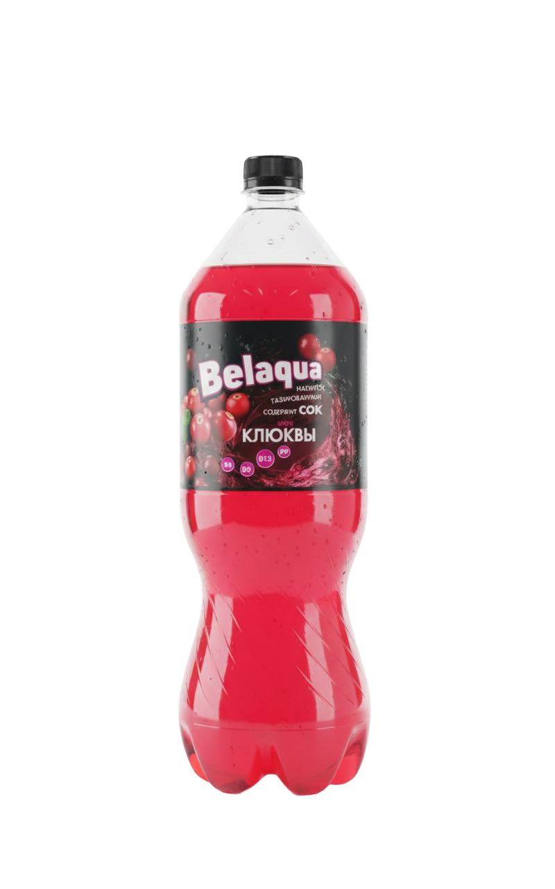Напиток безалкогольный газированный непастеризованный на ароматах "ВКУС КЛЮКВЫ" торговой марки "БЕЛАКВА" 1,5 л