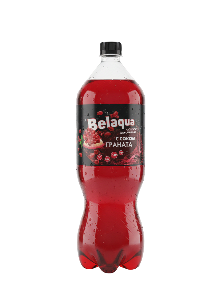 Напиток безалкогольный газированный непастеризованный на ароматах "ГРАНАТ" торговой марки "БЕЛАКВА" 1,5 л